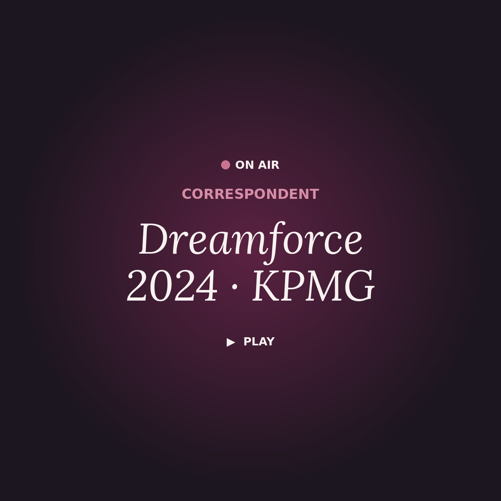 Monica Bowie holding a microphone during a walk-up interview at Dreamforce 2024